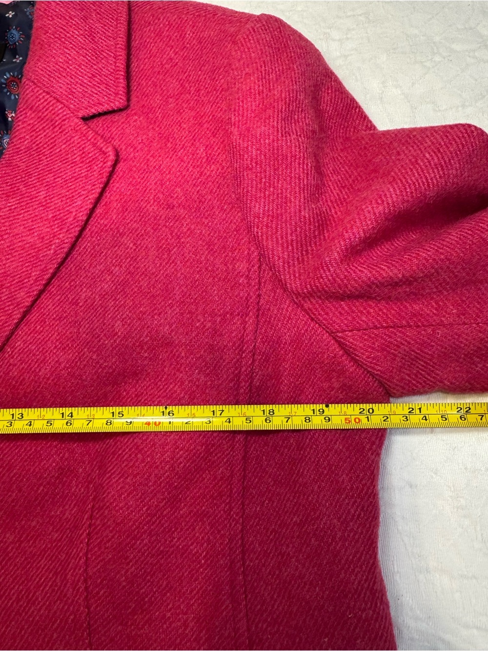 Talbots Aberdeen Blazer Womens 12 Pink Wool Blend Preppy Equestrian Jacket - Picture 3 of 10